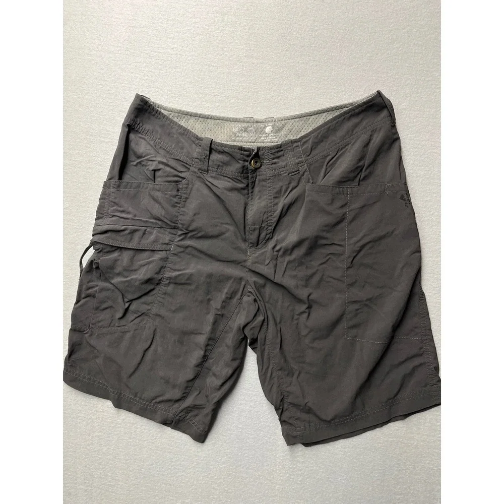 Mountain Hardwear Mesa V2 Men's med Gray Nylon Cargo Hiking Shorts OM5255